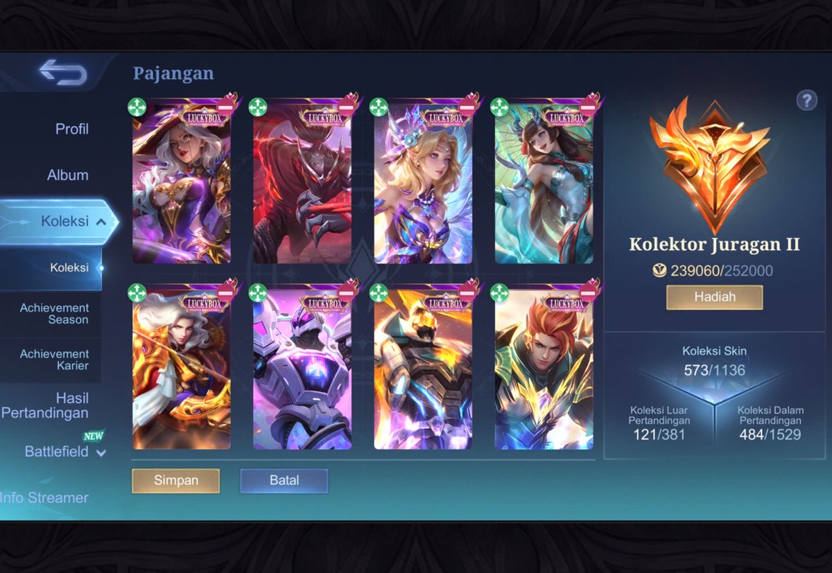 kydaec's tweet photo. wts akun ml spek mage, sup/tank, mm, assasain etc, cukupp tinggi wrnya kok. log moonton allkos jadi safe banget. untuk detail skinnya bisa diliat dibawah. and more detail bisa dm yap </3 price 3,3 bole nego sedikit

#zonauang #mlbb #zonajajan #wts https://t.co/7JeQ1pBfvq