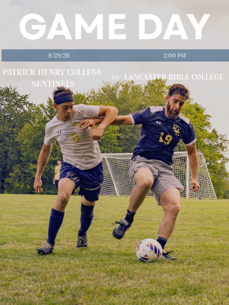 PHCsentinels's tweet photo. GAME DAY⚔️
Today our mens team is playing their first away game against Lancaster Bible College’s JV squad. Watch the livestream of their match at 2PM today!!
#standsentinelstrong💪
#forchristandforliberty
#phcsentinels https://t.co/V5sVk1fksO