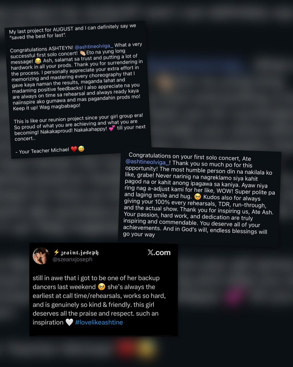 fujiapple04's tweet photo. “always on time.”
“earliest at call time.”
“giving 100% every rehearsal.”

we all know ashtine.. she respects everyone’s time as much as she values her own ❤️ 

#AshtineOlviga https://t.co/4UGKX3xYVc