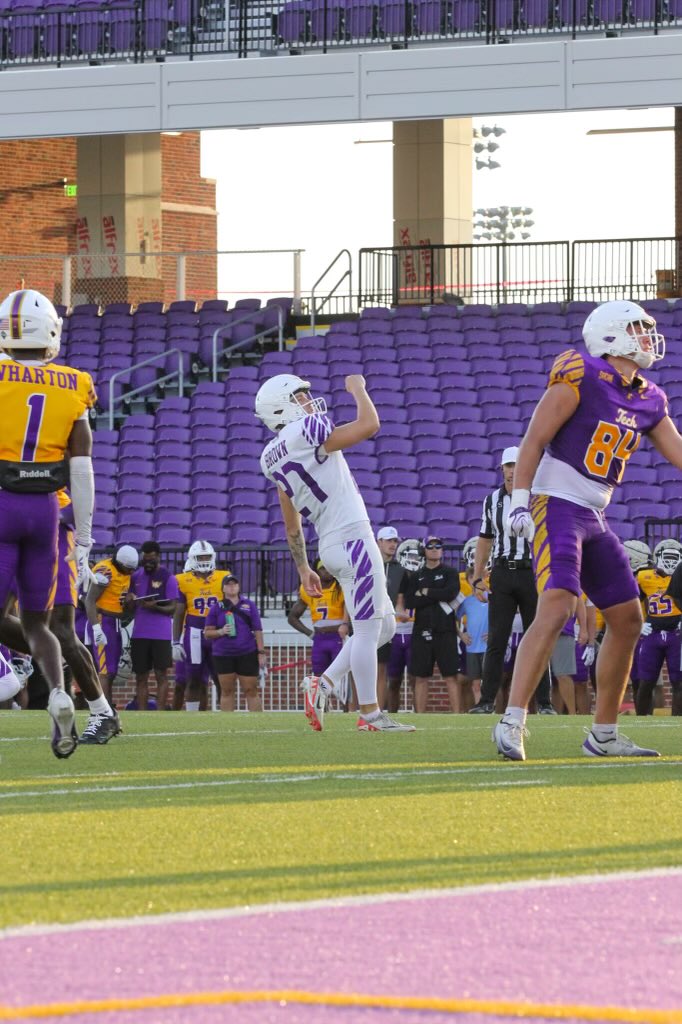 24AdamBrown's tweet photo. IT’S GAME DAY!!!  Game #1… Good luck @CarterABrown &amp; @TNTechFootball !Beat monmouth!
#CB27 #WingsUp #ROCO 🐓 https://t.co/9PPGzaOfXo