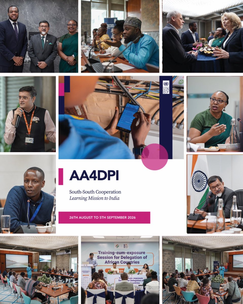 UNDPAfrica's tweet photo. The Delhi leg of the #AA4DPI mission wraps up with a focus on how countries can build #DPI around national priorities and people’s needs.

Delegates compared implementation challenges, use cases and areas for cooperation.

Next: Pune &amp; Bengaluru. 🇮🇳🌍 https://t.co/805faEwxmS