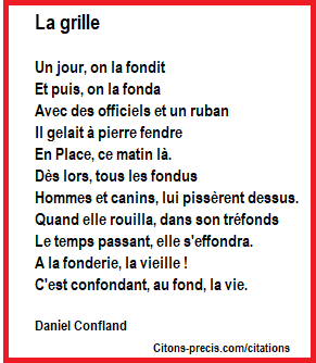 ConflandD's tweet photo. https://t.co/VwiVHow2oZ
(cliquer sur la flèche en bas pour démarrer une fois le lien ouvert)
La grille, une chanson d'après ma pensée poétique éponyme. https://t.co/KsqfAcHTEi
