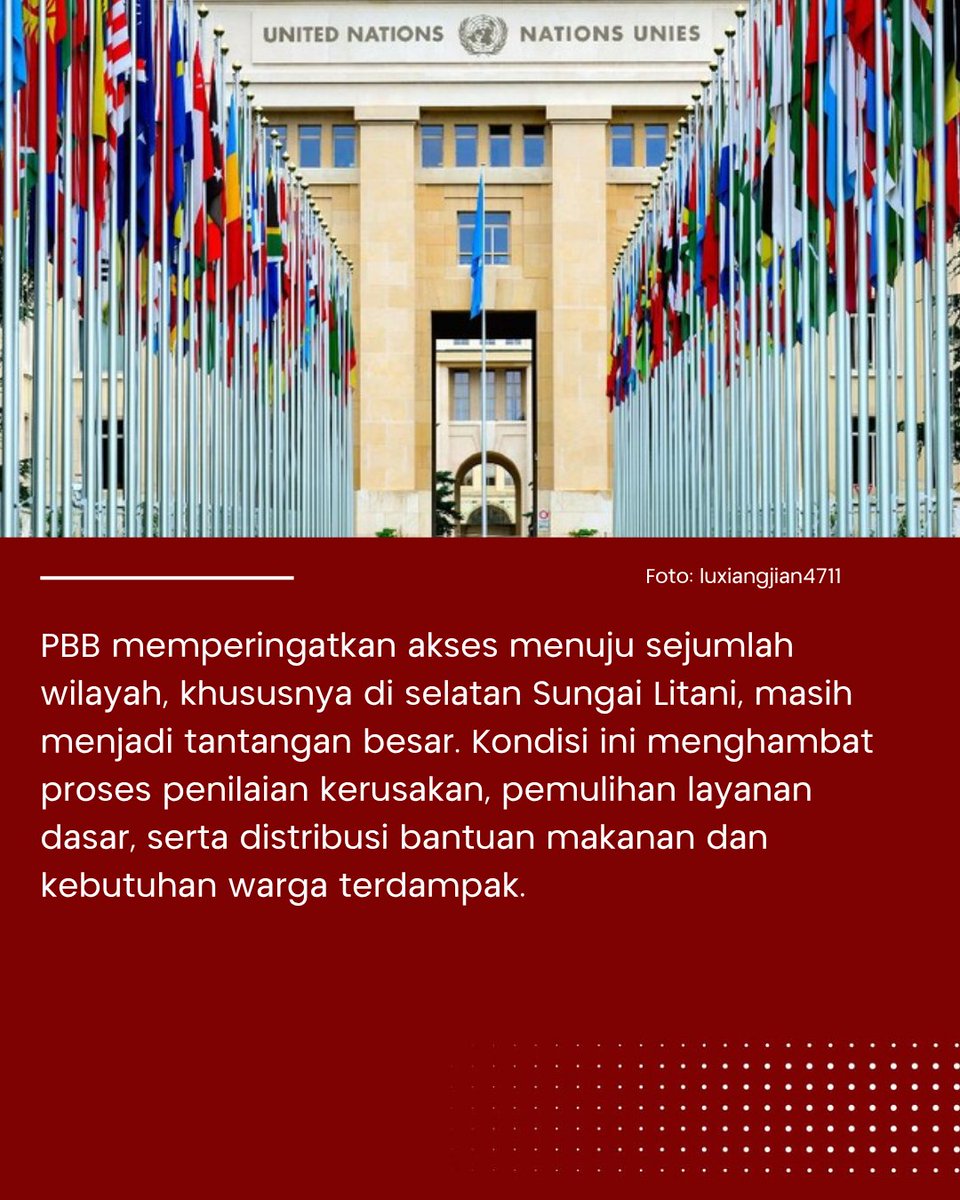 SINDOnews's tweet photo. Konflik yang kembali memanas di Lebanon membuat sekitar 330.000 orang masih mengungsi di berbagai wilayah negara tersebut. PBB menyebut kondisi ini menimbulkan dampak berat bagi warga sipil, terutama di wilayah selatan Lebanon.

Meski sekitar 820.000 orang telah kembali ke komunitas mereka, akses bantuan kemanusiaan masih menghadapi hambatan. Tim kemanusiaan kesulitan menjangkau sejumlah wilayah terdampak untuk menyalurkan bantuan dan memulihkan layanan dasar.

https://t.co/beCNv6ynDn 

#SINDONewscom #SINDNewsbeyondheadlines #SINDONewsTV #iNewsMediaGroup #SINDOnews #Lebanon #Israel #TimurTengah #KonflikLebanon #Pengungsi #PBB #KrisisKemanusiaan