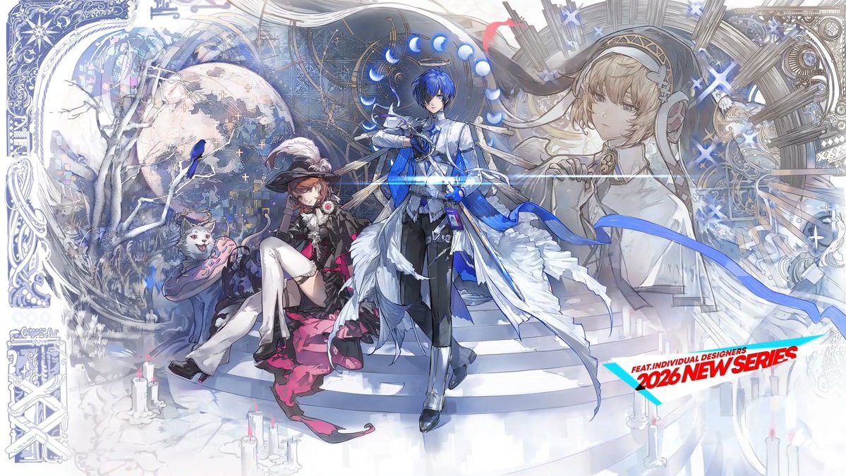 aitaikimochi's tweet photo. Persona 3 x Arknights official artwork is incredibly beautiful wth?? Aigis in the background like that 😱 https://t.co/gfLnGJbPsC