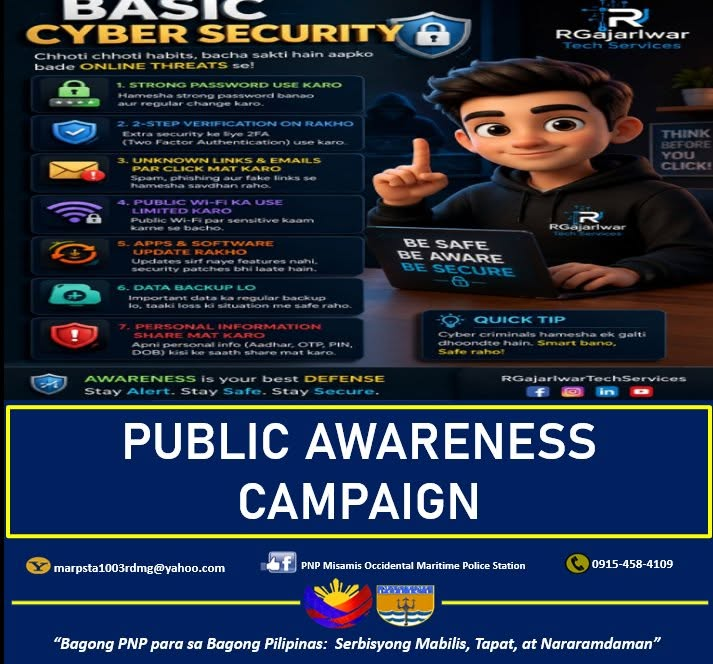 PulisOzamiz's tweet photo. PUBLIC AWARENESS CAMPAIGN
#SerbisyongMabilisAtNararamdaman
#ToServeandProtect
#ByLandAndSeaWeOvercome https://t.co/VQaMPRgCmP