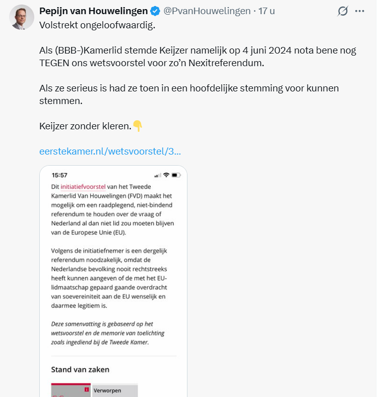 VrijWimpie's tweet photo. @MonaKeijzer Mooie woorden Mona crowd control. Maar waarom stemde je dan tegen? Mensen moeten eens gaan zien dat mooie woordjes voor de camera bij jou niets waard zijn. https://t.co/IMXRvwknyS