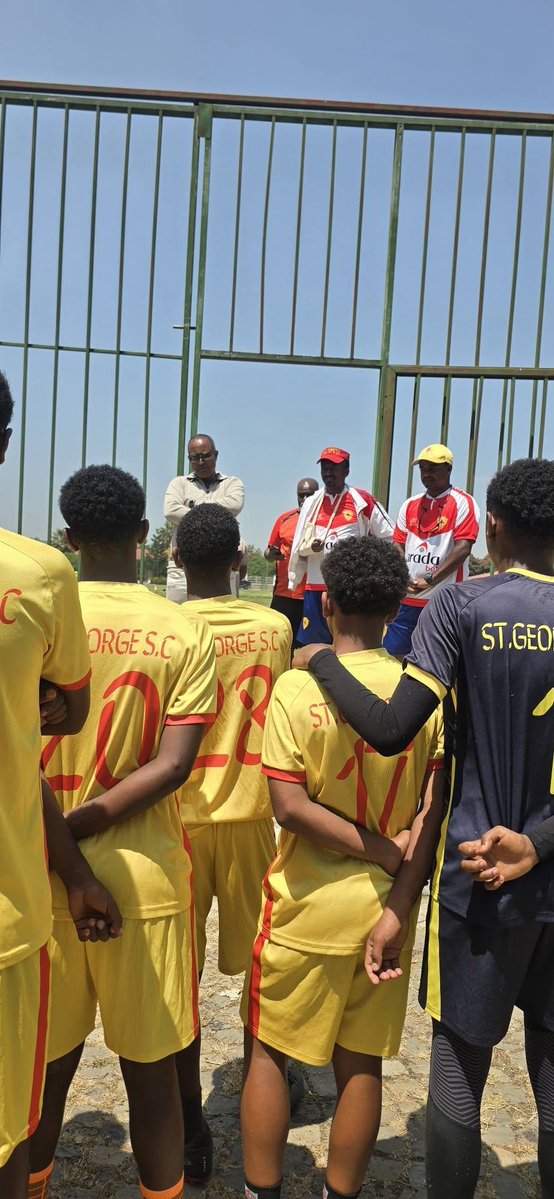 StGeorgeFcVV's tweet photo. @StGeorgeFcVV  Board President Ato Nesibu Chako was at the His Honour Yidnekachew Tessema Academy this morning to encourage our U17 team and reaffirm the club’s support.

The Young Horsemen face Addis Ababa U1 tomorrow at 10 AM in the semi-final of Ethiopian U17 Championship. 🔥 https://t.co/oNyhoOE2P6