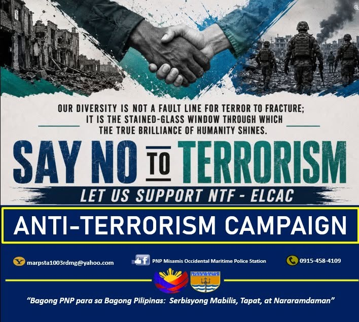 PulisOzamiz's tweet photo. ANTI-TERRORISM CAMPAIGN
#SerbisyongMabilisAtNararamdaman
#ToServeandProtect
#ByLandAndSeaWeOvercome https://t.co/ypY4f23szl