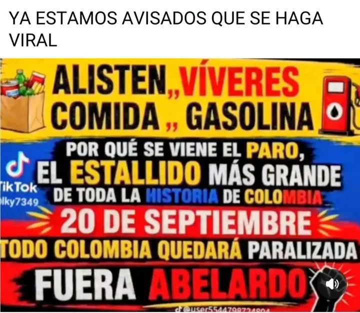 Eclides3's tweet photo. Vamos a hacer lo que más nos gusta contra el gobierno de las mil y una mentira.
Paro Nacional con Estallido Social, contra el gobierno ilícito del Doctor Filipichín Gringo. https://t.co/0fwwS3DJv4