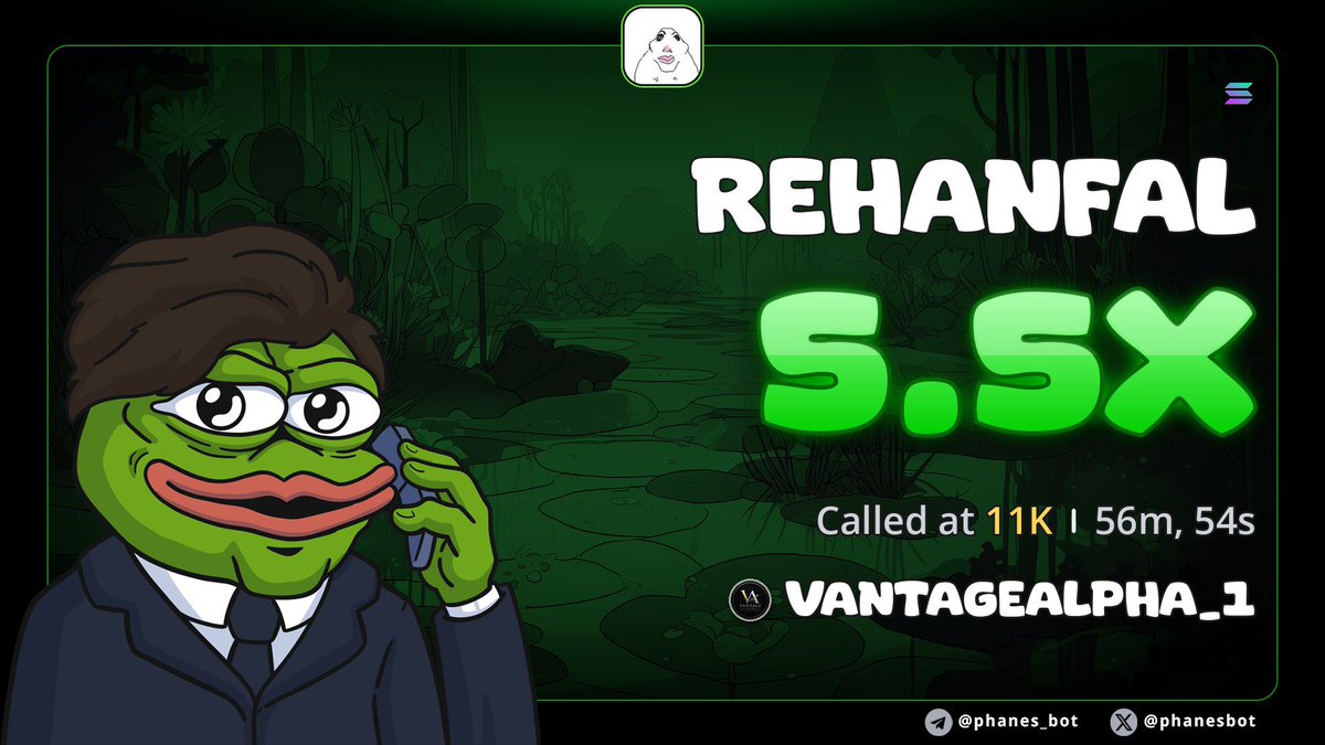VantageAlpha_1's tweet photo. Decent 5x profit pump up on $REHANFAL
PRINTING 🖨️🖨️🖨️

6TgAzpPCoswgtwdGJNVWxu61eEQZJtETdZiqfkFFpump https://t.co/UchRbV5cmR