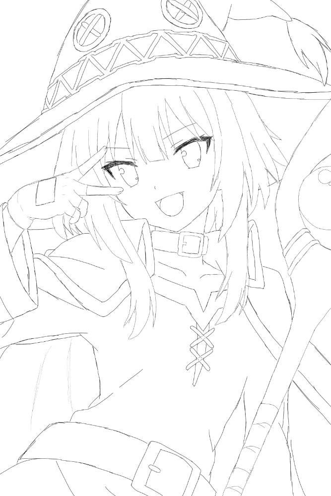 LV8zw0QrPl86622's tweet photo. お友達のリクエストで、このすばのめぐみんを描きました！
難しかったけど上手く書けたと思う！
 #この素晴らしい世界に祝福を  #めぐみん https://t.co/zi0fTXNq1K