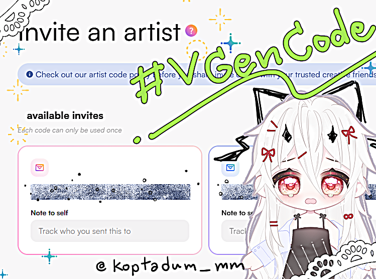 koptadum_mm's tweet photo. ———✨VGEN CODE GIVEAWAY✨———

To join °.˚◡̈•⁺º·
╰ Follow me
╰ Like + RT this post ♡ + ⟳
╰ ↓Comment your best and/or latest artwork(s)

I'll review all the entries and pick 1 lucky artist!✨
🗓️End September 5

Good luckk ｡*ﾟ✧
#Vgen #VgenCode #VGenCodeGiveAway #artmoots https://t.co/V6JgVn1jMa