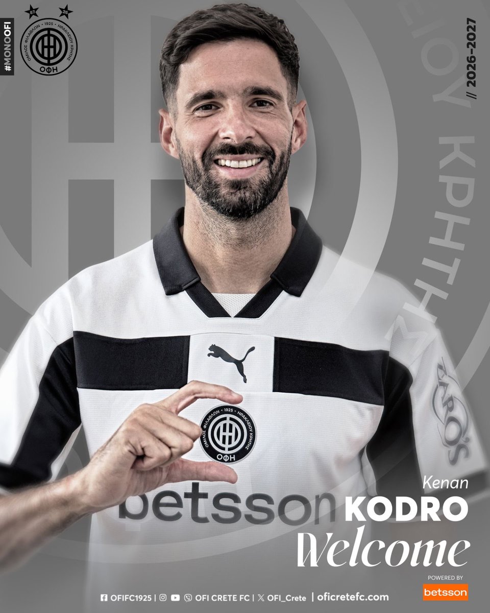 OFI_Crete's tweet photo. Welcome Kenan! ⚫️⚪️
https://t.co/4LWR9IzcR2
#oficrete #oficretefc #transfer #Kodro https://t.co/dc8vvMinxJ