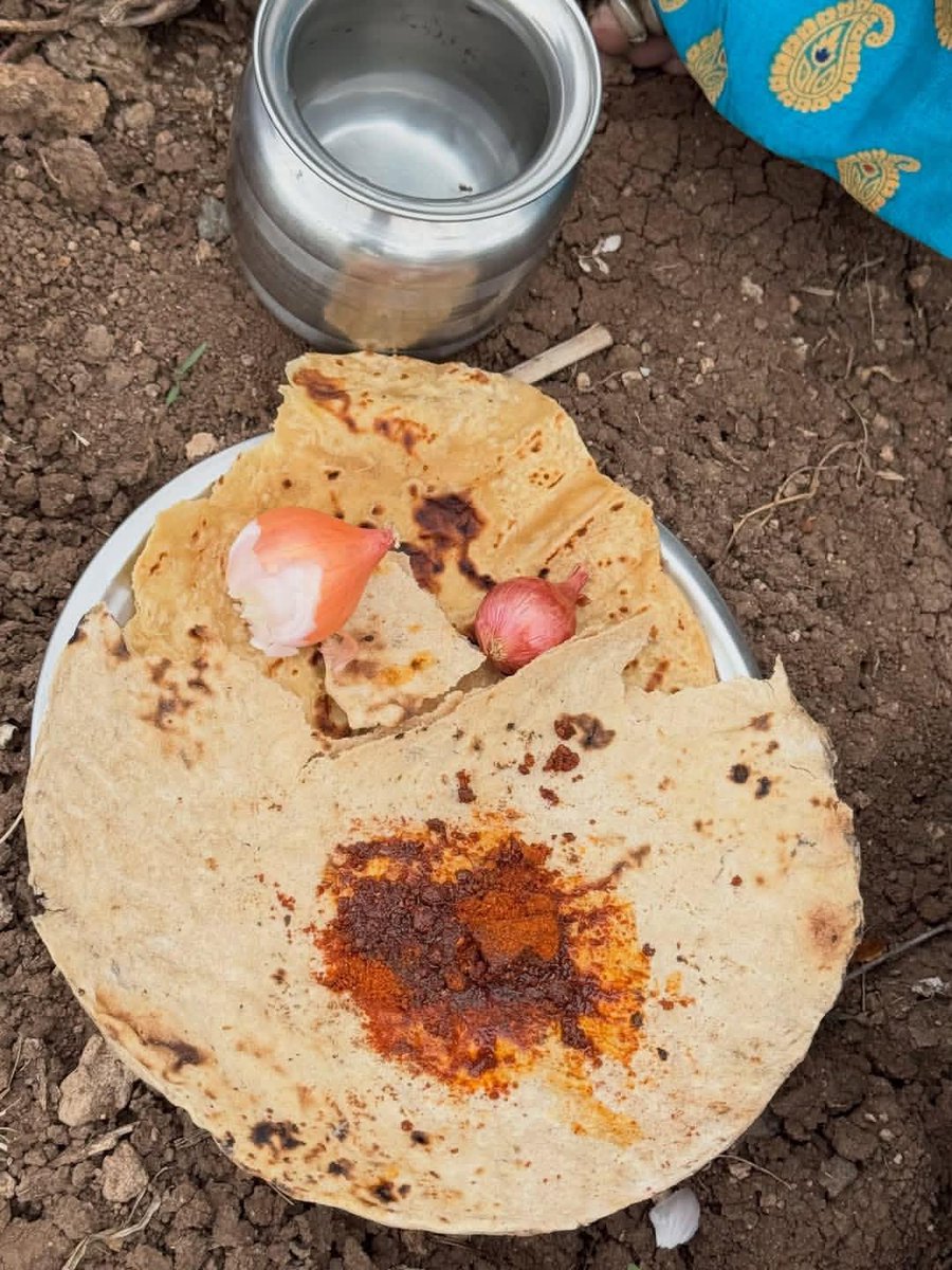 sneh42861's tweet photo. Roti, onions, and chutney… the priceless taste hidden in the simplicity of village life 🥹 https://t.co/fVSqxAxBMS