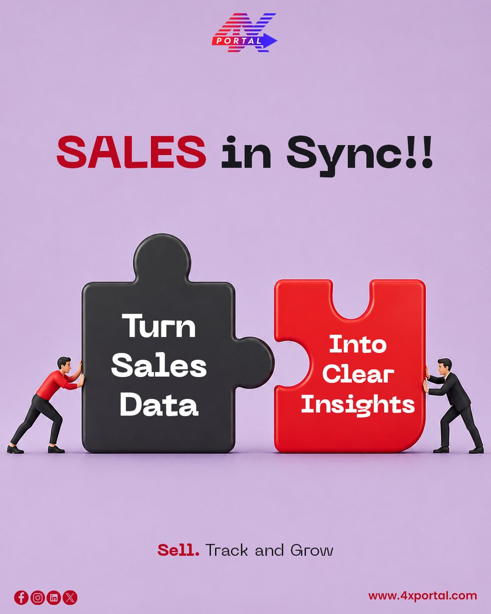 4xPortal_'s tweet photo. Turn every sales interaction into a smarter growth opportunity. 

With 4XPORTAL, bring your sales data together, uncover clear insights, and empower your team to make better decisions—faster.

#4XPORTAL #ATARIACRM #SalesManagement #SalesInsights #CRM #SalesGrowth #BusinessGrowth https://t.co/zrzhazNjAl