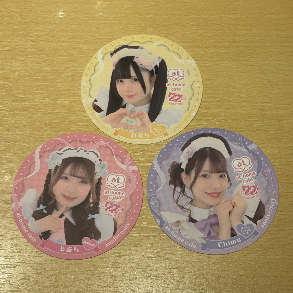 _rnrn_nyan's tweet photo. あっとほぉーむカフェ 22周年 コースター 交換

譲：6階もぷち
　　7階まゆう
　　ACZ まじゅ
　　プレ ななせ、chimu、れなち、ふたば

求：7階くるむ、さよ、ねねぴ、えるる、おれお、6階ゆずりは≫≫≫🍬

日程を合わせて後日秋葉原での手渡し交換可能です
郵送交換も可能です https://t.co/qWMaxzOyO6