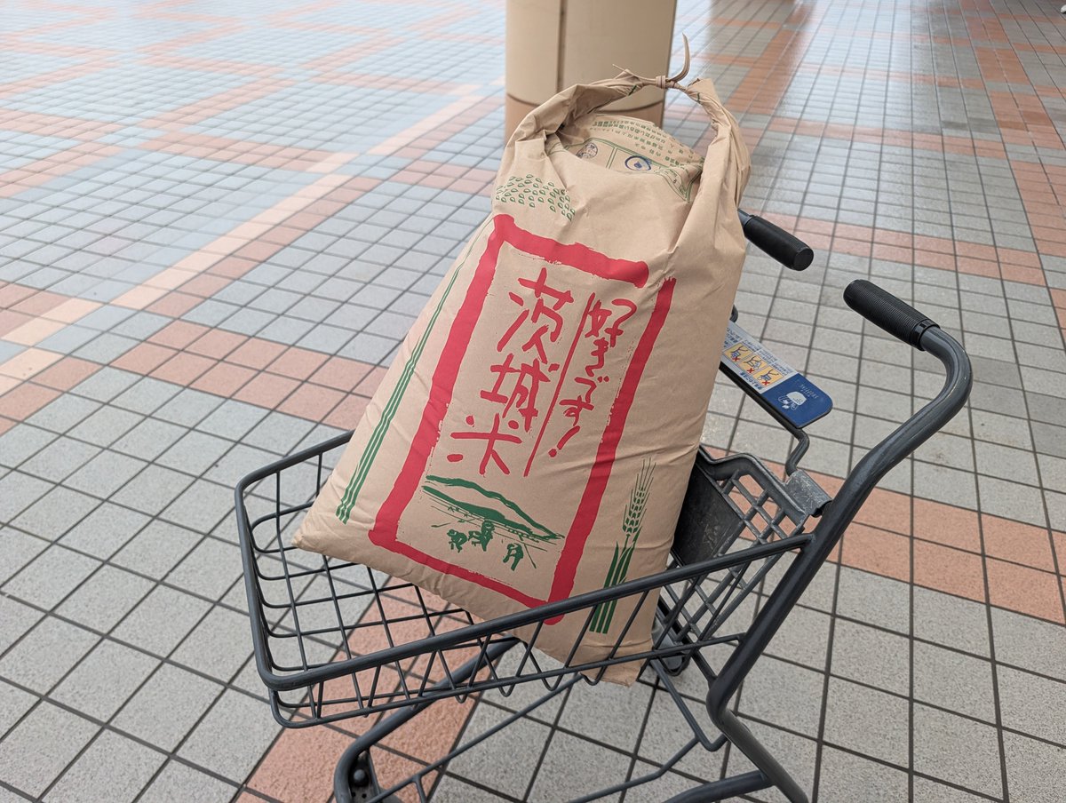 umeChaChitora's tweet photo. 道の駅いたこ
令和8年産新米「一番星」が玄米30キロ9000円との事を知って購入してきました。安い！
#道の駅いたこ　#潮来市　#新米 https://t.co/YIqwnoa7Dm