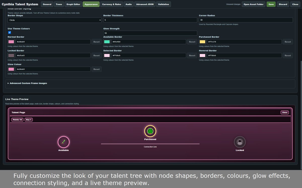 cynthiatools's tweet photo. CT Talent System Plugin Is Now Available for RPG Maker MZ 🌳

https://t.co/aJWzCLIKd3

#RPGMakerMZ #RPGMaker #RPGMakerPlugin #GameDev #IndieGameDev #SkillTree #TalentTree #TalentSystem #RPGDev #JRPG #GameDevelopment #MZPlugin #CynthiaTools https://t.co/ereYrvO69q