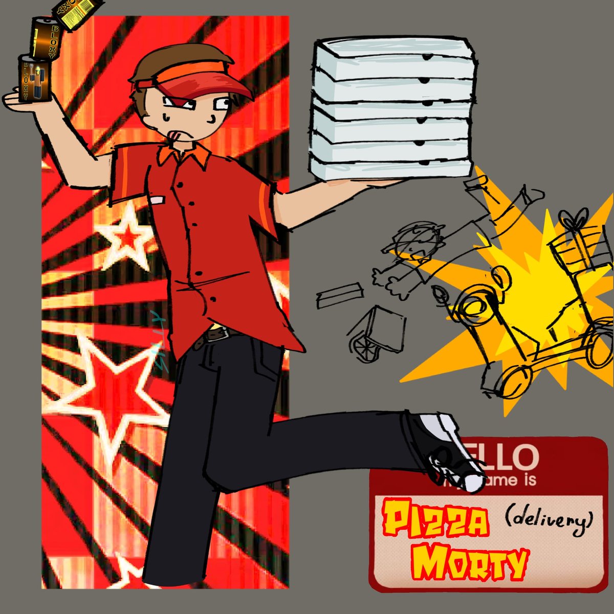 Sleepynerrt's tweet photo. Drew one of my recent Mortys,,, welcome to the world Pizza Morty!!!! 🥹🥹 
#rickandmorty #rnm https://t.co/ZiUfIVp9lh