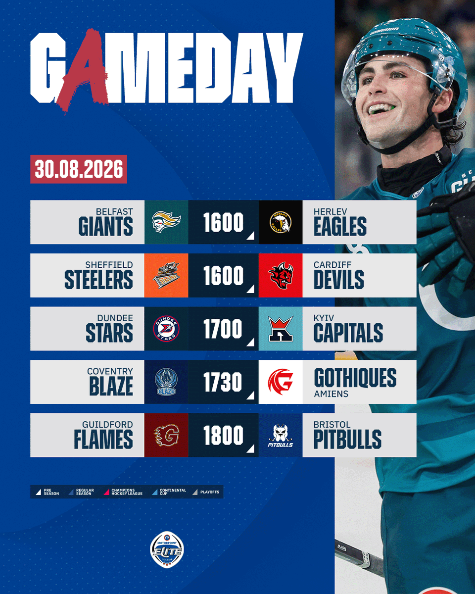 officialEIHL's tweet photo. Gameday! | #EIHL 

Sunday = Funday! https://t.co/xLHdbWzsGs