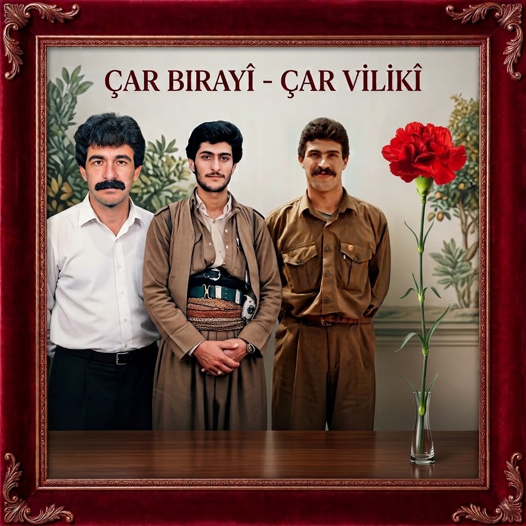 tijdamubi's tweet photo. Çar birayê aşma çaresî. Bi rêzdarî
Ali Abbas Kaya-Sertaç, Kenan Kaya-Cavahîr, Ayhan Kaya-Mordem, Ercan Kaya-Hawar https://t.co/zx7nkskmjR