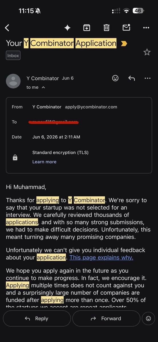 MNaufil's tweet photo. Collecting YC rejections like Pokemon https://t.co/hzkRk0qMlI