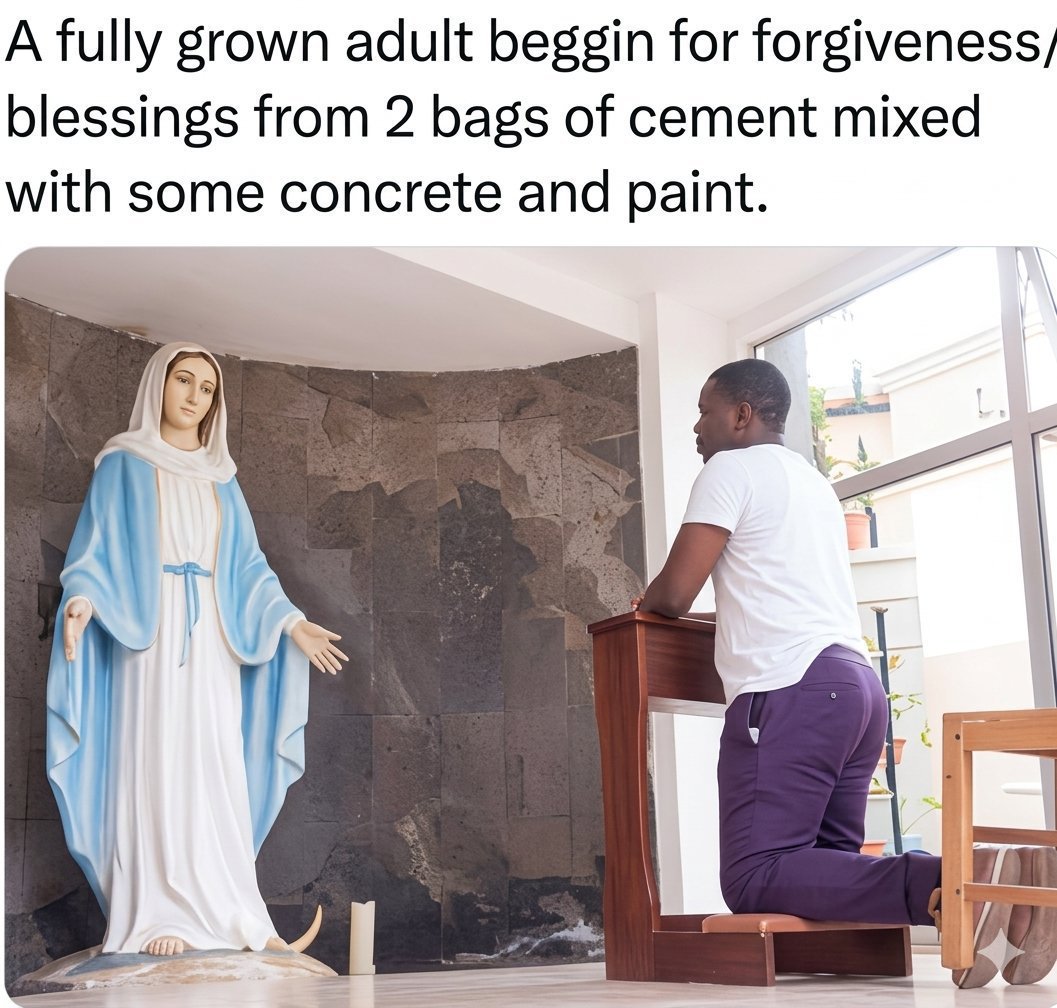 Jr_Flatdog's tweet photo. This what I don't understand about Roman Catholic church. Is this not idolatry? https://t.co/lC9qLancF2