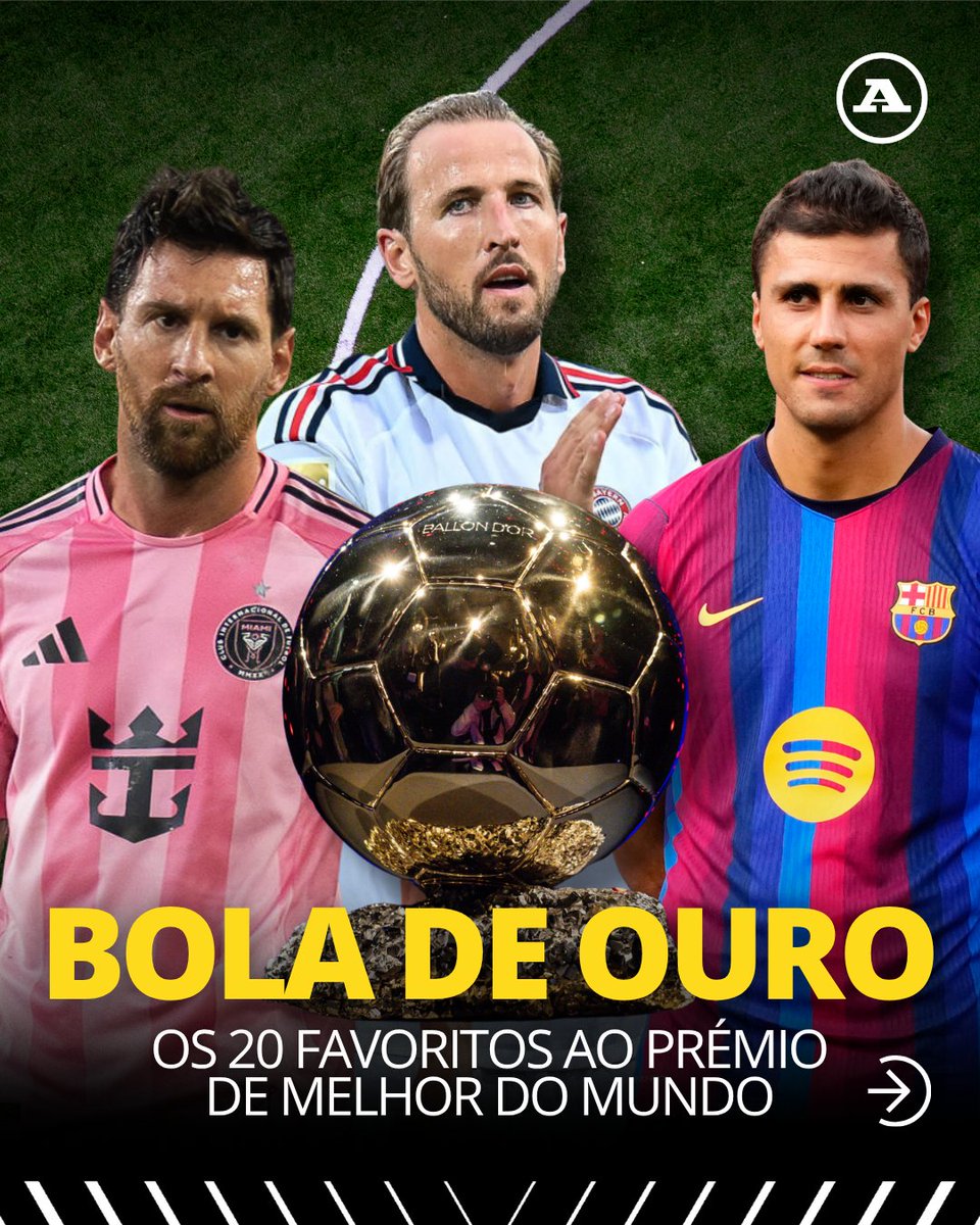 abolapt's tweet photo. A contagem decrescente para a Bola de Ouro já começou e os adeptos já começaram a dar os seus palpites para quem vai vencer o prémio! 🤩
Concordas com estas probabilidades❓
#boladeouro #melhordomundo #harrykane #lionelmessi #rodri https://t.co/CtrFG07dNO