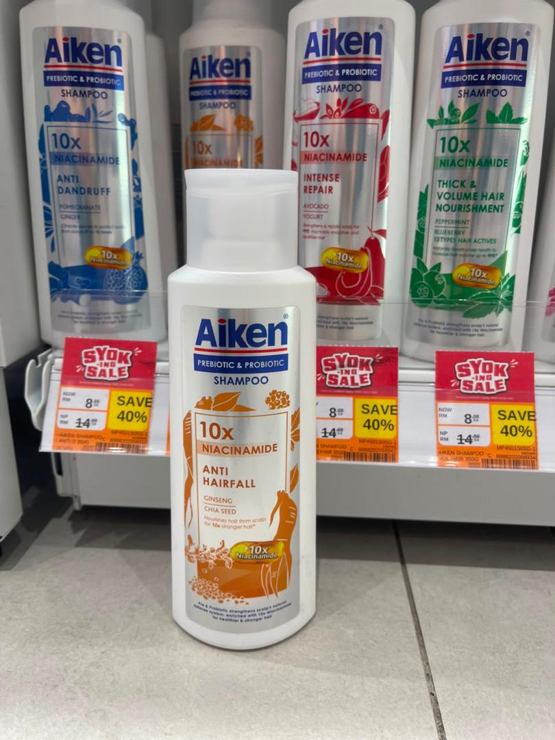 mefelicia2's tweet photo. @nazyeia skrg pakai aiken anti hairfall, ada 10X niacinamide + prebiotic &amp; probiotic. suka coz scalp rasa more clean &amp; rambut senang manage. rambut gugur pun rasa macam kurang sikit masa shampoo &amp; sikat 😂 https://t.co/i1qFYt4JUp