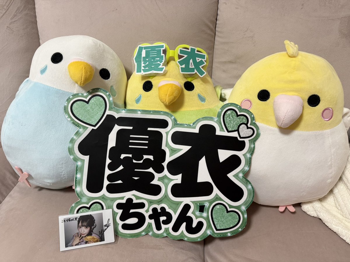 komomo1012's tweet photo. ゆいちゃん🍀

明日会えるの楽しみだよ♡ネームボードとゆいちゃんサングラス持って見てるからね~🥰💖💖💖💖
きらきらアイドルゆいちゃん見れるの楽しみ~♪

あとはTシャツあれば100点満点なんですけど明日物販ありませんよね🥺 https://t.co/v8EibQwxCD