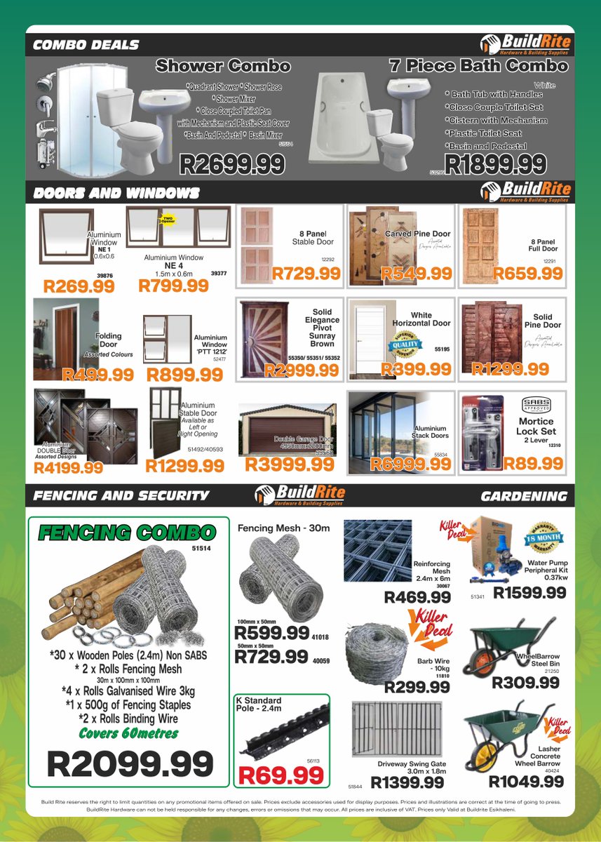 BuildriteH's tweet photo. BuildRite Hardware Spring Sale is now on at Esikhaleni... Are you ready for these Crazy prices and many more Amazing deals!!!😁

#esikhaleni #kwazulunatal #richardsbay #eThekwini #kwazulunatal #buildrite #buildritehardware #hardware #hardwarestore #affordable https://t.co/mGH86zwZv0