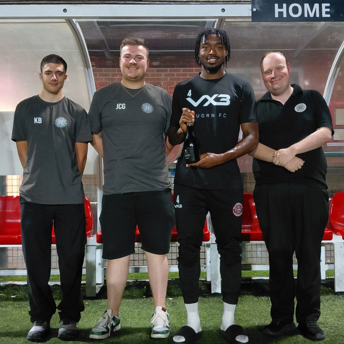 QuornAFC's tweet photo. MOTM: Peter Abimbola was named Man of the Match by our Media Team in the 2-2 draw with Gainsborough Trinity on Tuesday evening. If you'd like to name MOTM in a future fixture, why not take out our Matchday Sponsorship package.

#WeAreQuorn #UTQ #QFC #QuornFC #TheDons #TheMethodists⛪️ #TheReds🟥 #TheVeggies🥦 #TheVillagePeople👮👷🪖🏍🤠