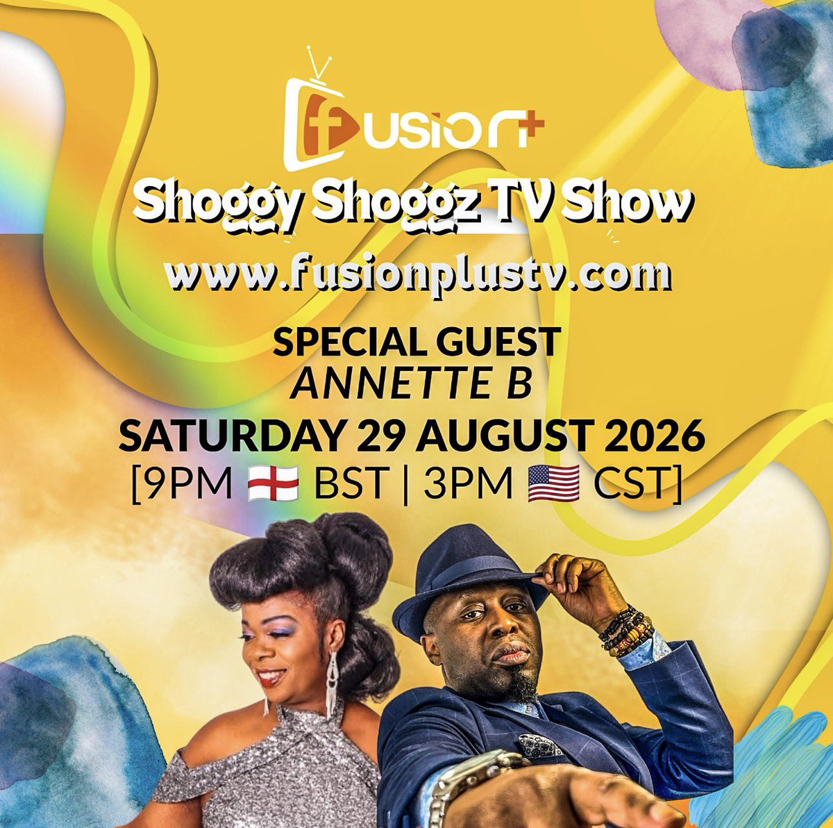 SSTVShow's tweet photo. Annette Bee is on Shoggy Shoggz TV Show Saturday tonight!

📌 Fusion Plus TV
🗓️ Saturday 29 August 2026
⏰ 9pm 🏴󠁧󠁢󠁥󠁮󠁧󠁿 BST | 3pm 🇺🇸 CST
🔗 https://t.co/Ht4E3EONYU

Join in early,  Share with others &amp; enjoy!
#Restore #Sign #BankHoliday https://t.co/L8JWLQn0a1