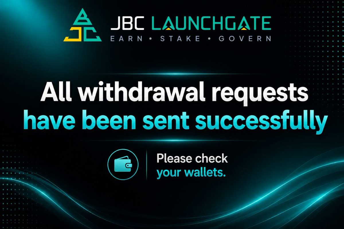 JBCcollective's tweet photo. All withdrawal requests have been successfully processed and sent in full!💰

Please take a moment to check your wallets and confirm that your funds have arrived. 🙌

🔎 You can also verify all transactions directly on BscScan here:
https://t.co/Czi09WDY97
🚀 Thank you for your patience and support!🎊

https://t.co/Czi09WDY97