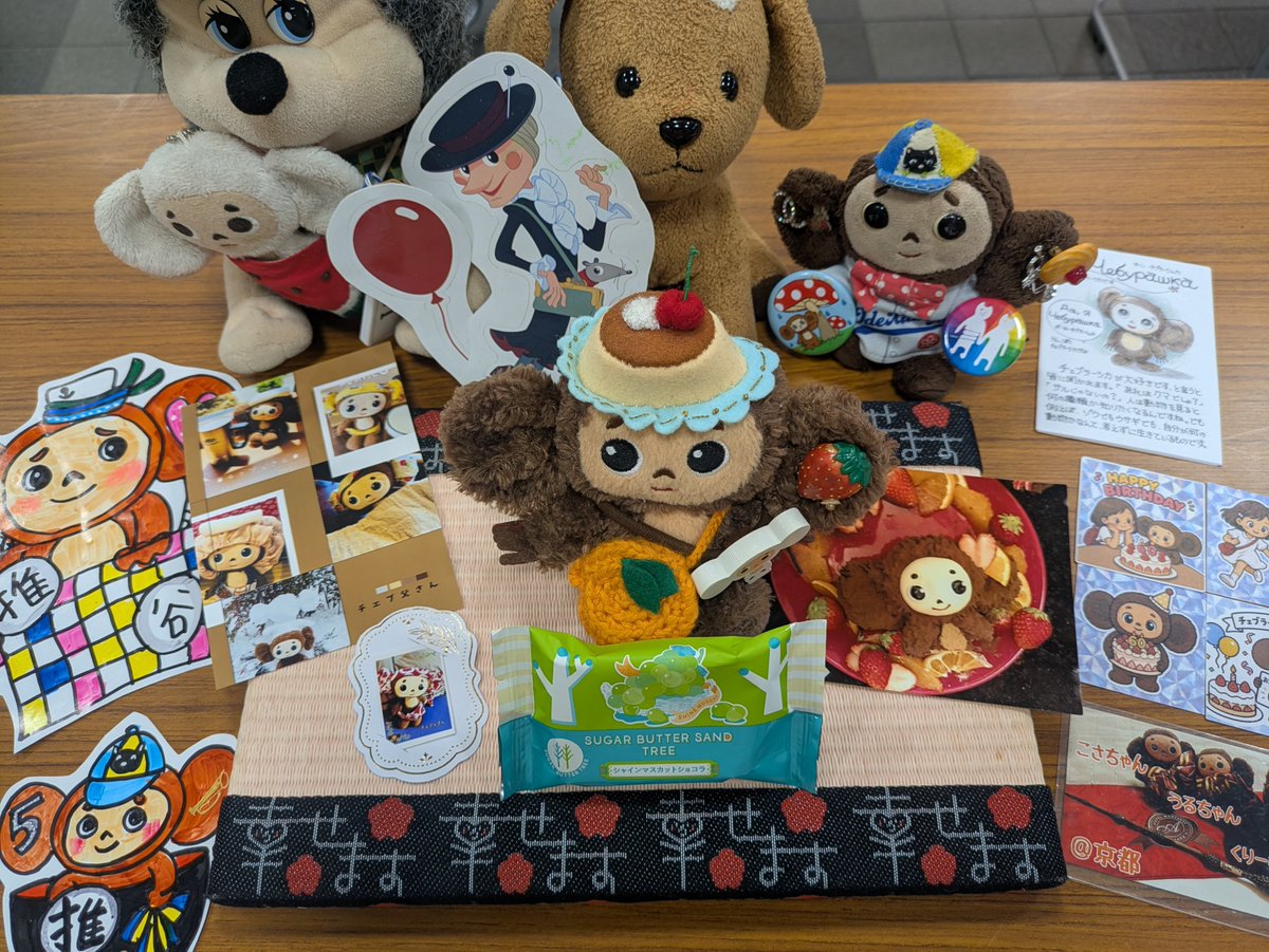 BradKicchi's tweet photo. せやねん！

何回お祝いしてもエエんやでヽ(*´∀｀*)ﾉ✨

画像①②: シャインちゃんプチ歓迎会🍇

#チェブラーシカ還暦 #チェブ誕2026 https://t.co/5tRauBXq9E