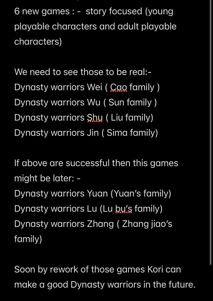 DARKVULTURE97's tweet photo. If @KoeiTecmoUS ever want to do a new @DynastyWarriors. The should do what samurai warriors dev team did in the last two (spirit of sanada and SW 5) 

Meaning splitting the faction or each kingdoms has its own game. 

@koeitecmogames @koeitecmoeurope https://t.co/QS5kdMsdFv