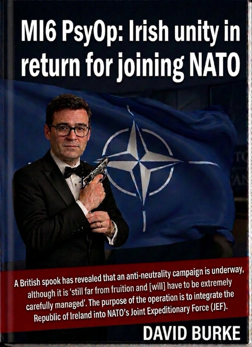 CovertHistory's tweet photo. Andy Burnham is really saying: "A border poll on unity in Ireland is not on the table until after Our Man in Dublin, Micheal Martin, slides the Republic into the JEF (i.e. NATO) by stealth." See this expose of MI6's barely concealed JEF PsyOp in Ireland: https://t.co/e804RSsitr… https://t.co/Yo6Cujhxv0