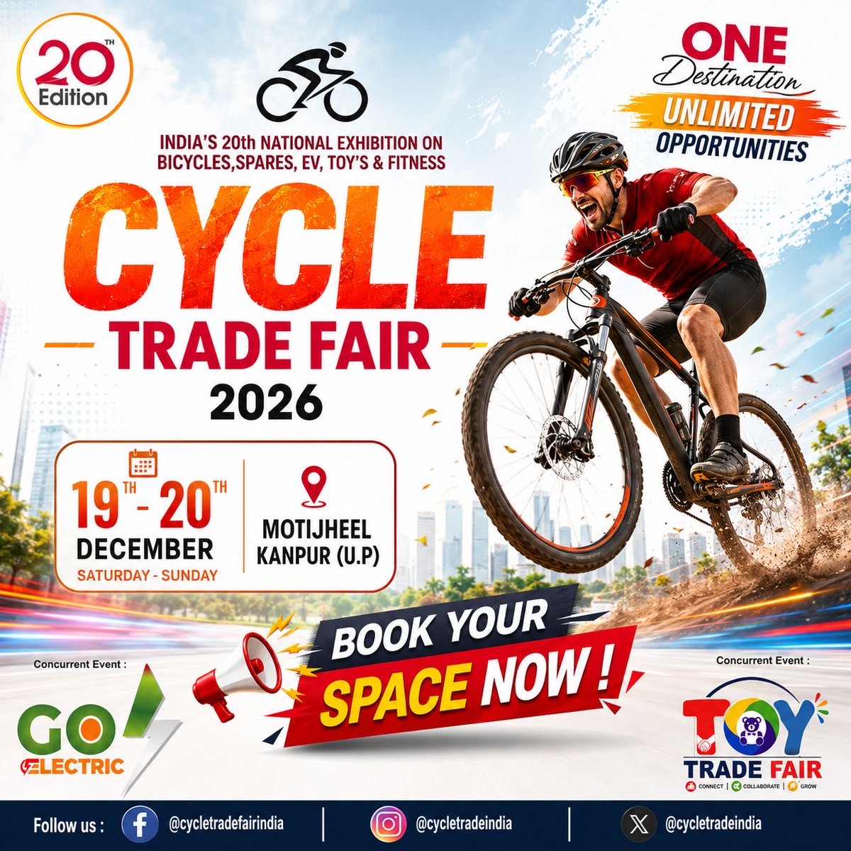 cycletradeindia's tweet photo. #CycleTradeFair2026 #CycleTradeFair #IndependenceDay #HappyIndependenceDay #15August #JaiHind #20thEdition #BicycleTradeFair #BicycleIndustry #CycleIndustry #IndianBicycleIndustry #BicycleExpo #CycleExpo #BicycleBusiness #CyclingIndustry #Bicycles #Fitness #EV #ElectricVehicles https://t.co/uIrr44Ze9B