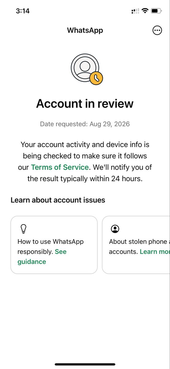 meet1597's tweet photo. Again a 10th Time account ban for no reason.Failure of communication again costed me 27000$ of business. Really pissed now. No explanation given n if you want me to stop using WhatsApp let me know multiple complaints already did @kunalb11 @finkd @arunsrinivasan_  @WhatsApp @Meta https://t.co/Q0oroD038w