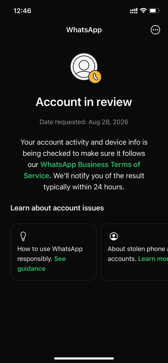 meet1597's tweet photo. Again a 10th Time account ban for no reason.Failure of communication again costed me 27000$ of business. Really pissed now. No explanation given n if you want me to stop using WhatsApp let me know multiple complaints already did @kunalb11 @finkd @arunsrinivasan_  @WhatsApp @Meta https://t.co/Q0oroD038w