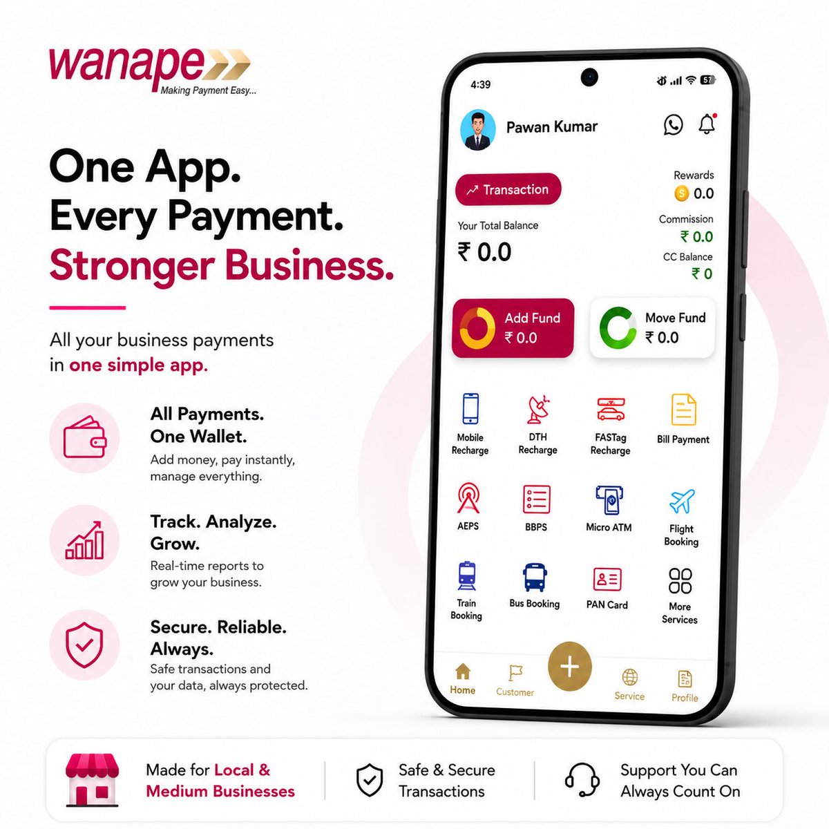VanoxD92693's tweet photo. Run your business. Not multiple apps. 🚀
Payments, recharges, bill payments, bookings &amp; more — all in one place with Wanape. https://t.co/sVJb6QUvb6