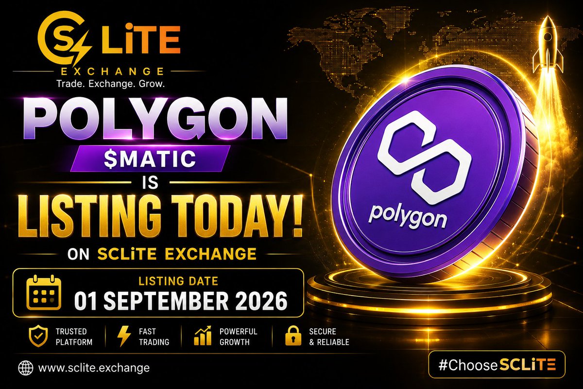 SCLiTE_Ex's tweet photo. 🚀Listing Notification
🎉 POL - Polygon going to list @SCLiTE_Ex
📊 Trading Pair:
- POL/USDT
👉 Stay Connected:
🌏 https://t.co/UDz9UlGhSx
#SCLiTE #CryptoListing #POL #Web3 #Web3Infrastructure https://t.co/lE5dZWmkQ3