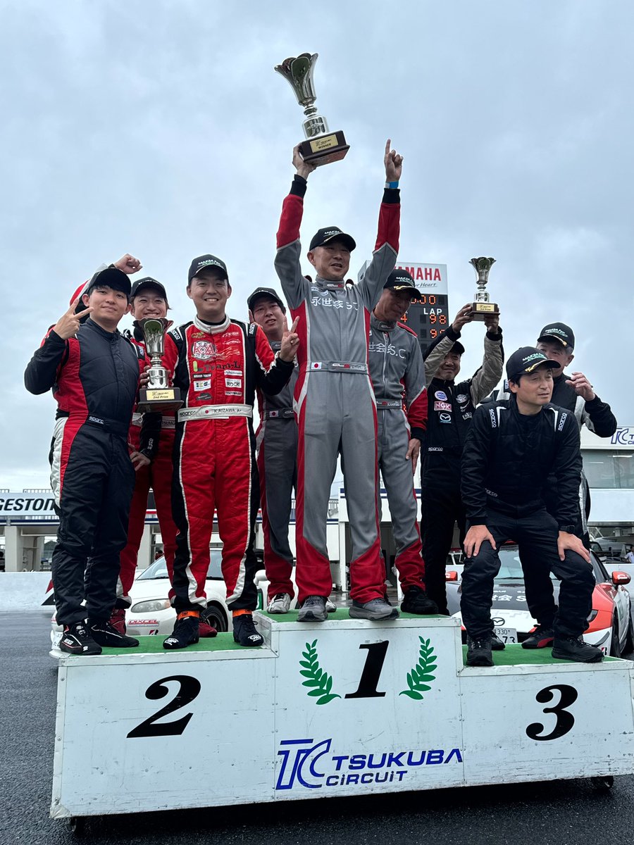 kamsp6745's tweet photo. マツ耐第4戦、ポールトゥウィンでクラス優勝でした🏆🏆　

これで今シーズン3勝目です🔥
十勝からは２連勝😎

総合2位の表彰台も獲得です😊

ありがとうございました🏁

マツ耐第4戦
筑波サーキット
ロードスター2000NORMAL
KAMSP DXLロードスター

予選 1位
決勝 1位🏆クラス優勝
総合2位🥈 https://t.co/HwGlyecW2A