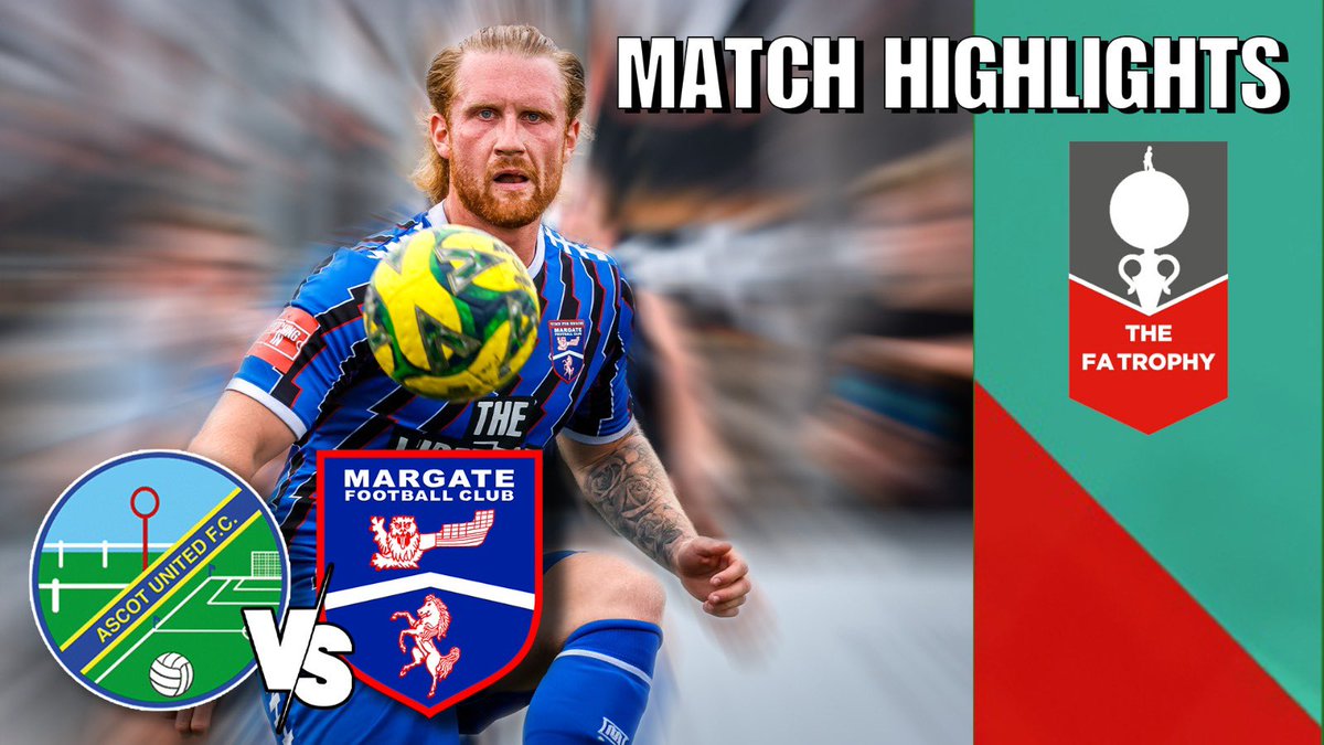 margate_fc's tweet photo. GATEtv 📺

It was a disappointing evening in Berkshire as we exited the FA Trophy after a 3-0 defeat against Ascot United. 

Highlights now available to watch 👇 

https://t.co/EwCPE9eRLJ https://t.co/XGOsxtvdMY