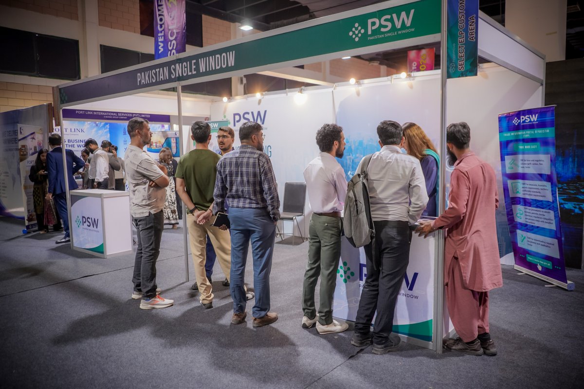 PakSingleWindow's tweet photo. PSW proudly participated in SSCLS CONNECT 2026 as an 𝗘𝗻𝘁𝗲𝗿𝗽𝗿𝗶𝘀𝗲 𝗦𝗵𝗼𝘄𝗰𝗮𝘀𝗲 𝗣𝗮𝗿𝘁𝗻𝗲𝗿, contributing to a shared vision of shaping a smarter and more connected future for logistics and trade.
 
Over the two-days, the PSW team showcased key digital interventions transforming Pakistan’s cross-border trade ecosystem, demonstrating how its integrated, data-driven digital architecture, automated clearance workflows, multi-agency integration, and paperless trade processes are helping streamline trade procedures, reduce operational bottlenecks, and improve efficiency for businesses.
 
The summit also created valuable opportunities for knowledge exchange and stakeholder engagement, reinforcing PSW’s commitment to advancing a smarter, seamless, and digitally connected cross-border trade ecosystem.