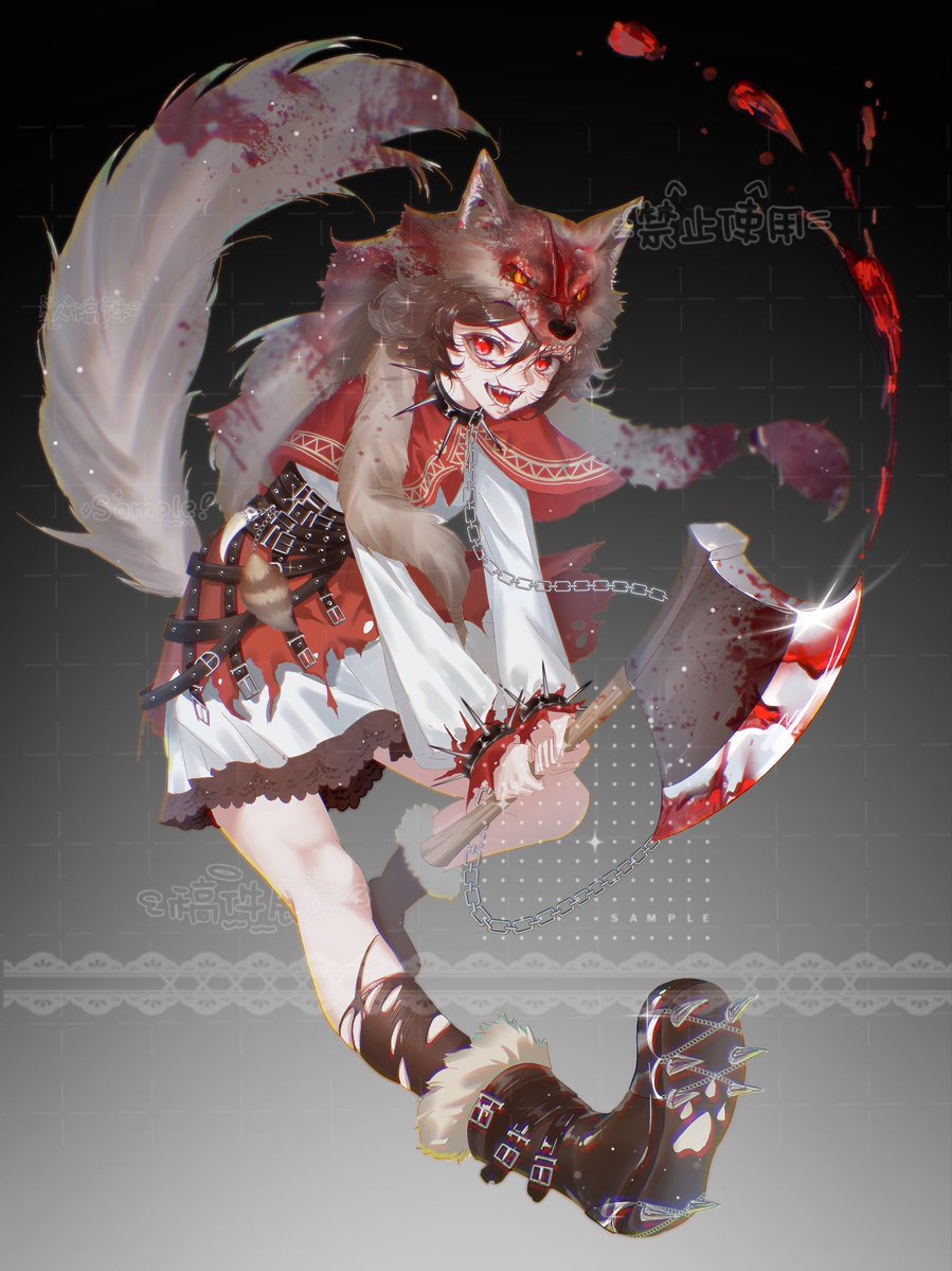 Babibobo26's tweet photo. Commission work ✨
Character design: Werewolf Little Red‑Riding  #CommissionArt   #OCDesign   #RedRidingHood https://t.co/GGWTPIOMYw