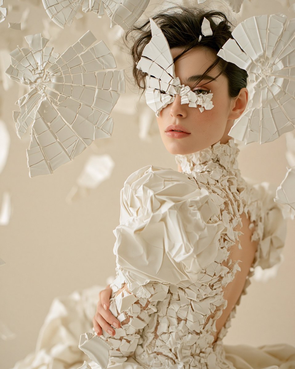 JS_Chillou's tweet photo. PORCELAIN - AI Fashion Study

Et si la fragilité devenait une force ?

La porcelaine se brise et se reconstruit autour du corps, entre vêtement, masque et sculpture.

#AIFashion #FashionPhotography #AIArt #ArtDirection #creative #Ai #Fashion https://t.co/CVAu6GDrrY