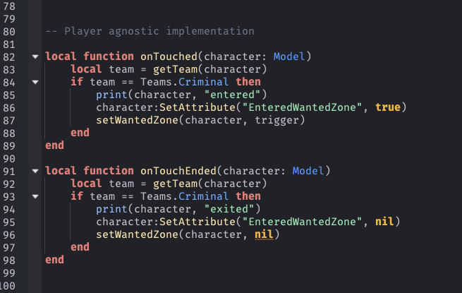 taknpersonal's tweet photo. Here's the same mechanic rewritten. It now pulls in both real criminal characters and dummy characters sitting in the workspace, and treats them the same way. https://t.co/mIZJHENAex