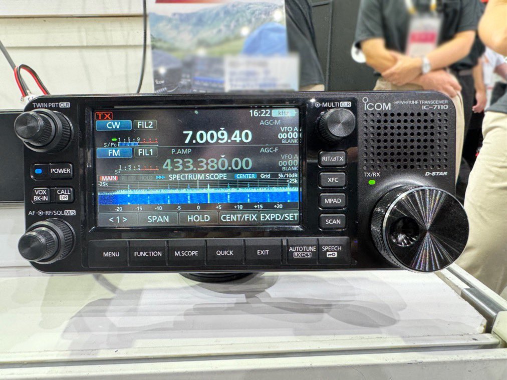 Icom_UK's tweet photo. The new kid on the Block.  Read more here: https://t.co/GUsEqYhYwB

#Icom #IcomUK #IC7110 #TokyoHamFair #AmateurRadio #HamRadio #DSTAR #HamRadioNews https://t.co/Q2a7arEwqd