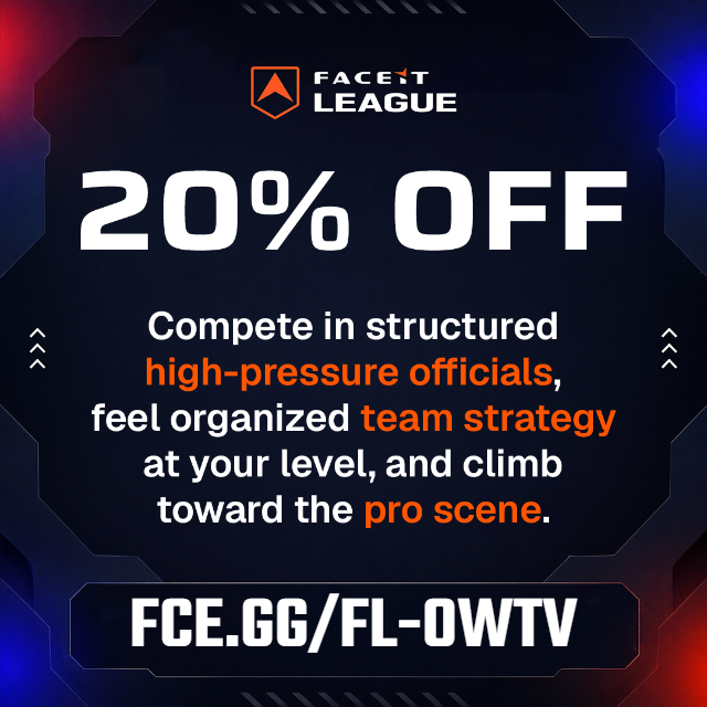 OWTVgg's tweet photo. We’re pleased to announce our sponsorship with @FACEIT_OW  for Season 10

Support OWTV and the Overwatch Esports ecosystem by signing up today

Use our link for a discount on your membership👇👇 https://t.co/tSUi1514Ut